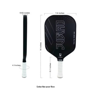 Carbon Fiber Pickleball Paddle 16MM | Hybrid Face & Honeycomb Core